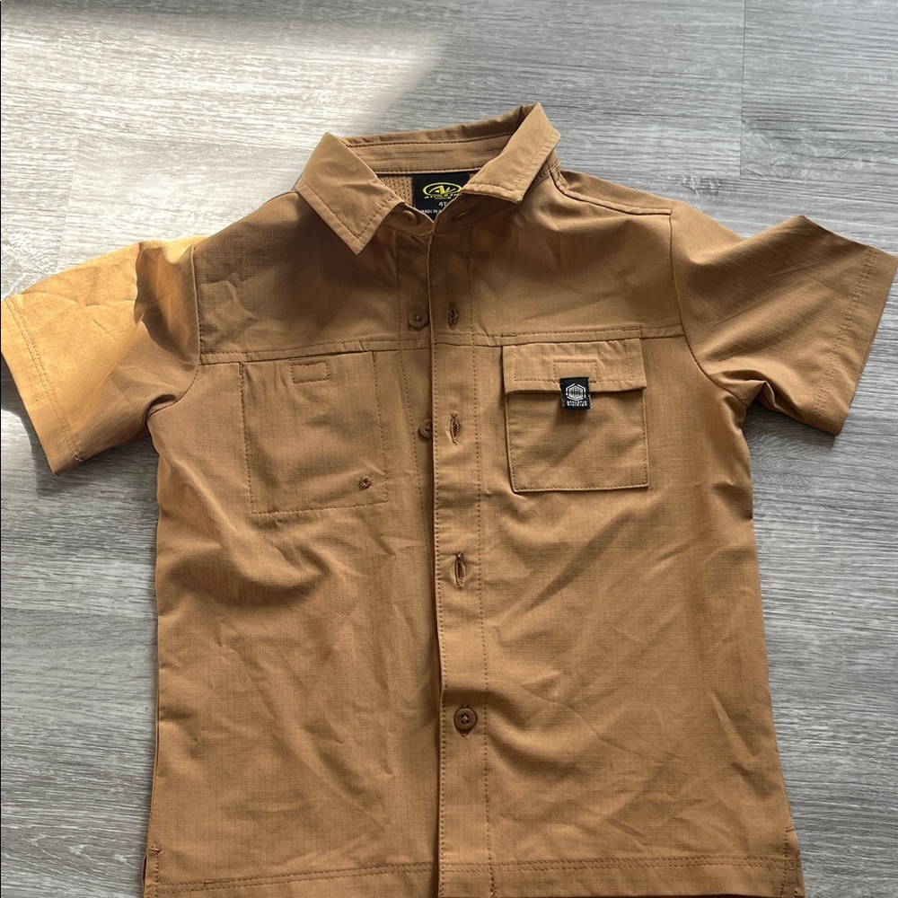 Athletic Works Tan Short Sleeve Men's Shirt